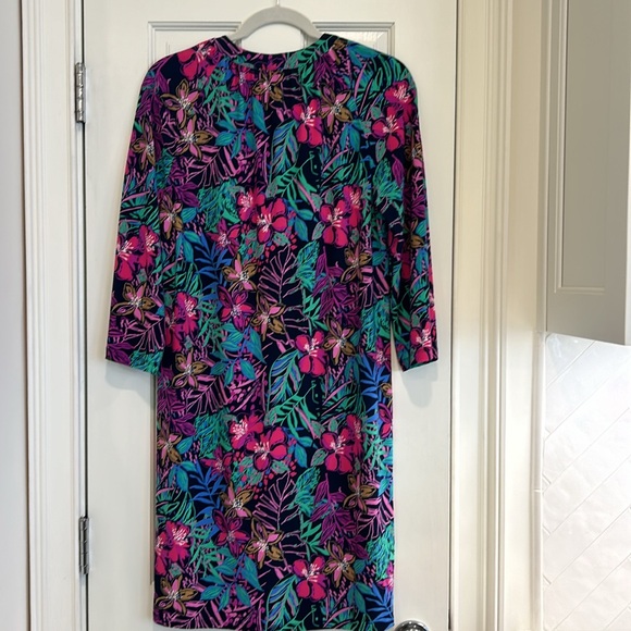 Pappagallo Navy Multi Tunic Polyester Work or Casual Dress sz.S NWT - Picture 7 of 9